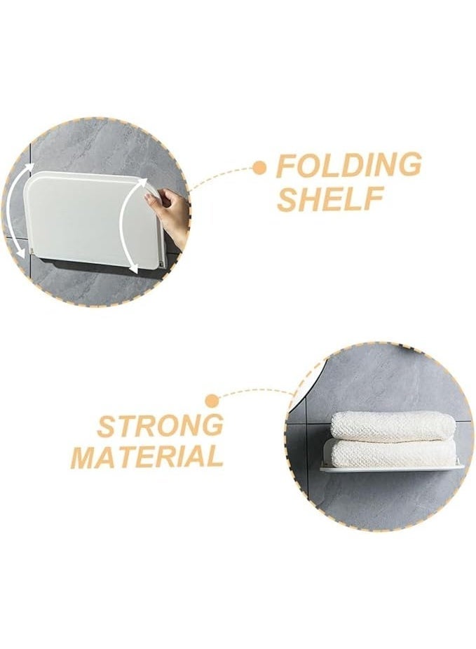 Bathroom Shelf Double Sided Movable Towel Rack Organizer for Daily Supplies Practical Stable Flexible Space Saving Home - Image 2